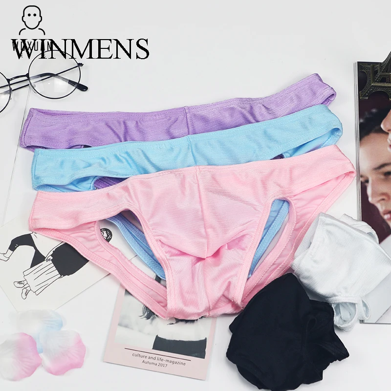 

Adult Men's Silky Backless Jockstraps Underwear 6 Candy Colors Bulge Pouch Gay Funny Open Back Briefs Breathable Seamless