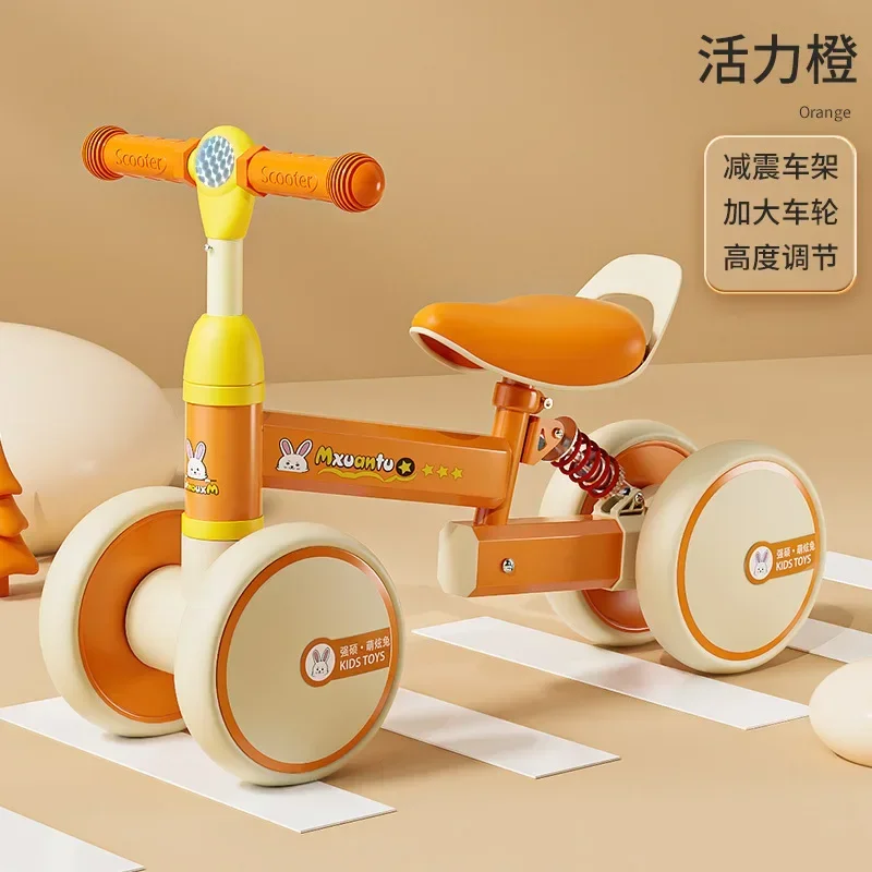 Children's Pedal-less Balance Car Taxiing Infant Slide Twist Car Bicycle Child Seat  Remorque Velo Enfant