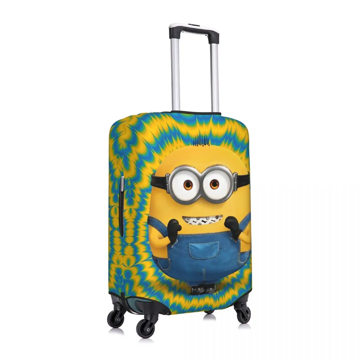 Custom Minions Anime Suitcase Cover Flight Strectch Luggage Supplies Cruise Trip Protection