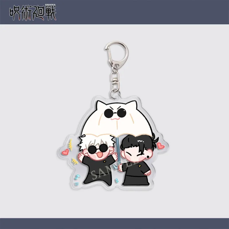 Geto Suguru Gojo Satoru Anime KeyChain Yuji Itadori Men Key Chain for Women Fashion Kawaii Figure Acrylic Keyring Pendant Gifts