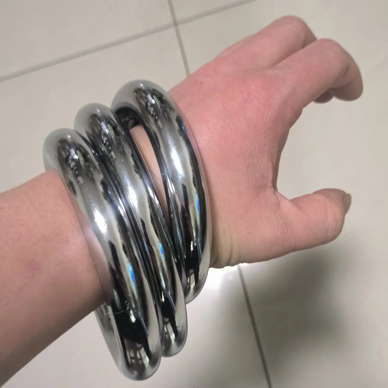 Steel Iron Bracelet Kungfu hand ring Counterweight