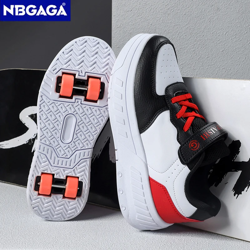 Ultra-Light Detachable Student Roller Skates With Four Wheels Children's Walking Shoes Outdoor Sports Shoes Girls Boys Gifts