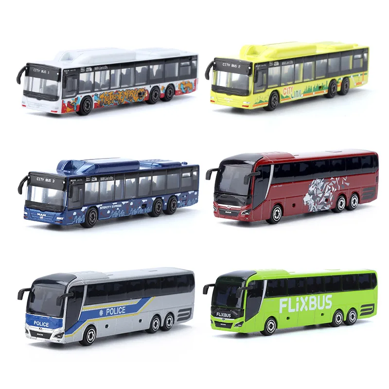 Majorette 1:64 CITY BUS MAN LION\'S CITY C coach L police Die-cast Model Collection Toy Vehicles