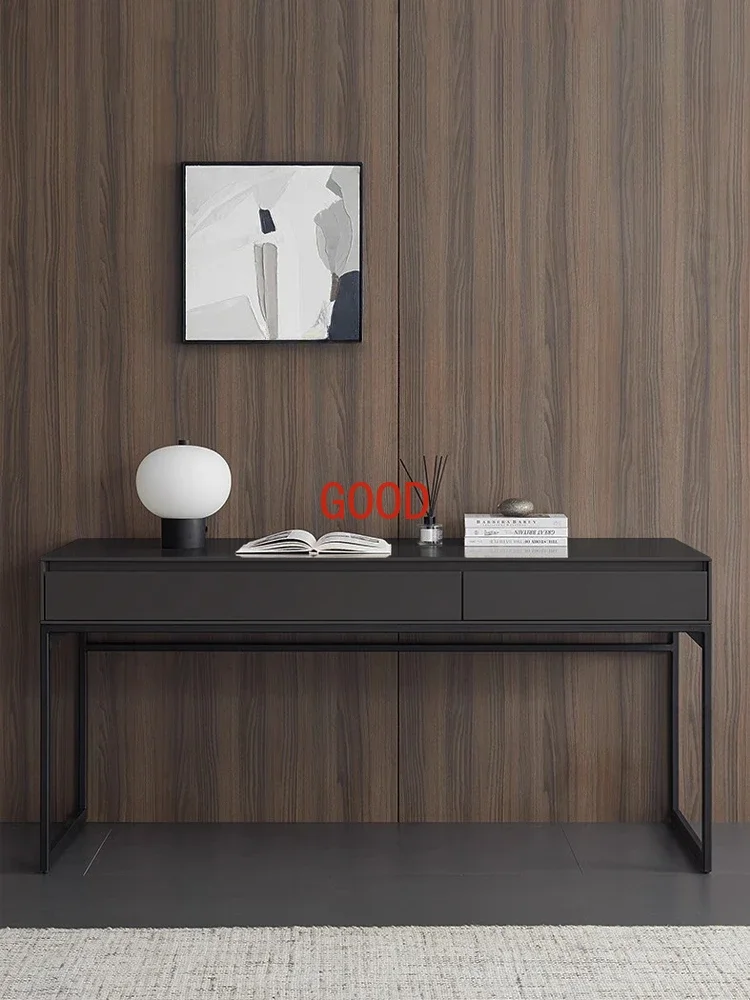 Minimalist Desk Advanced Gray Computer Desk Light Luxury Modern Minimalist Style