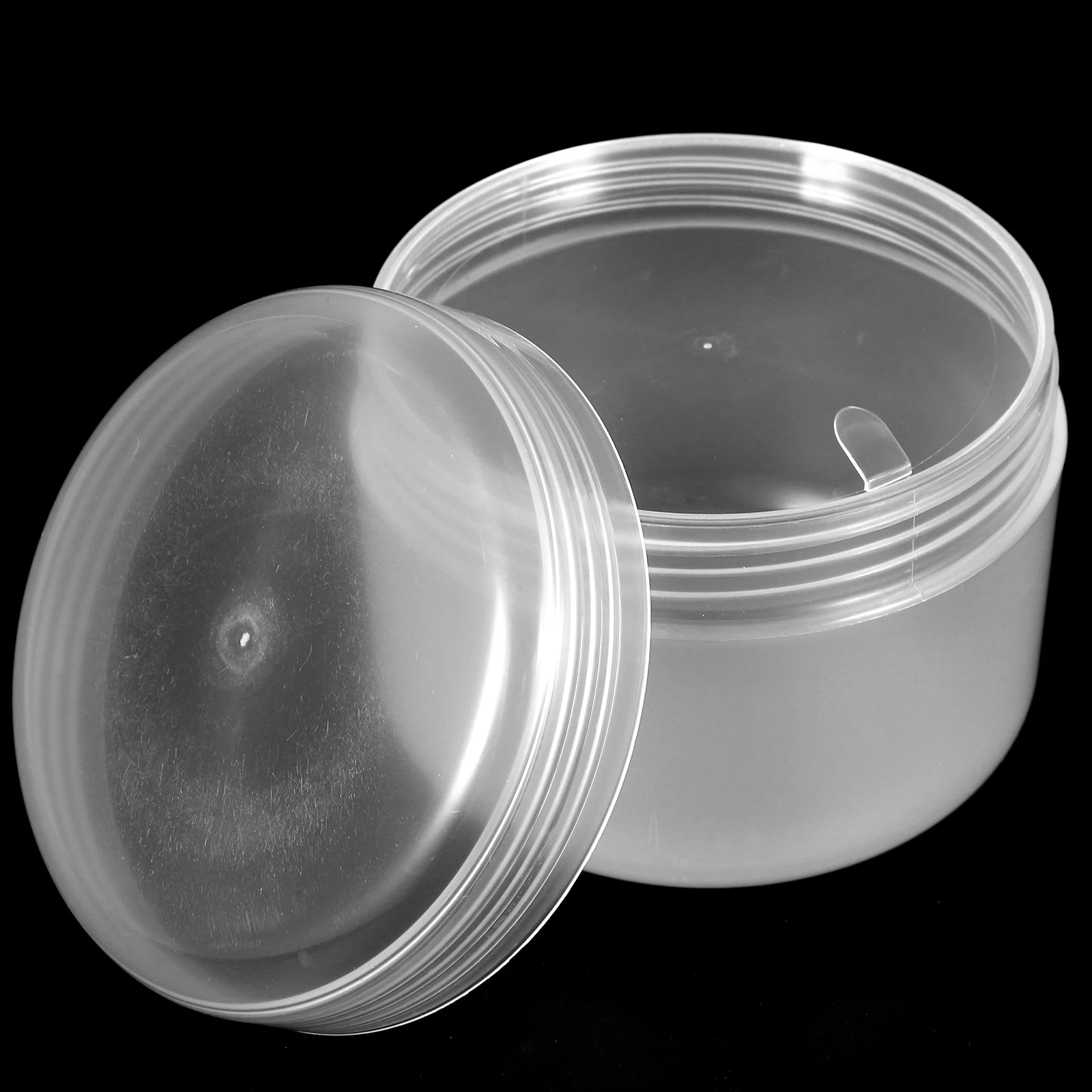 

4Pcs Transparent Cream Jars Small Refillable Sample Containers Portable Travel Lotion Jars with Lids Cream Container