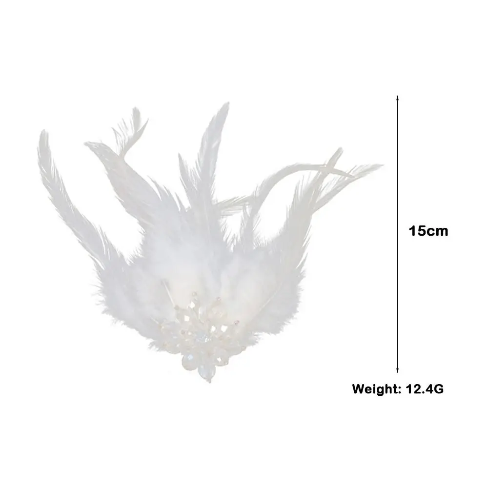 Creative DIY Crystal Flower Rhinestone Jewelry Colorful Feathers Charming Decoration Materials Brooch Pins