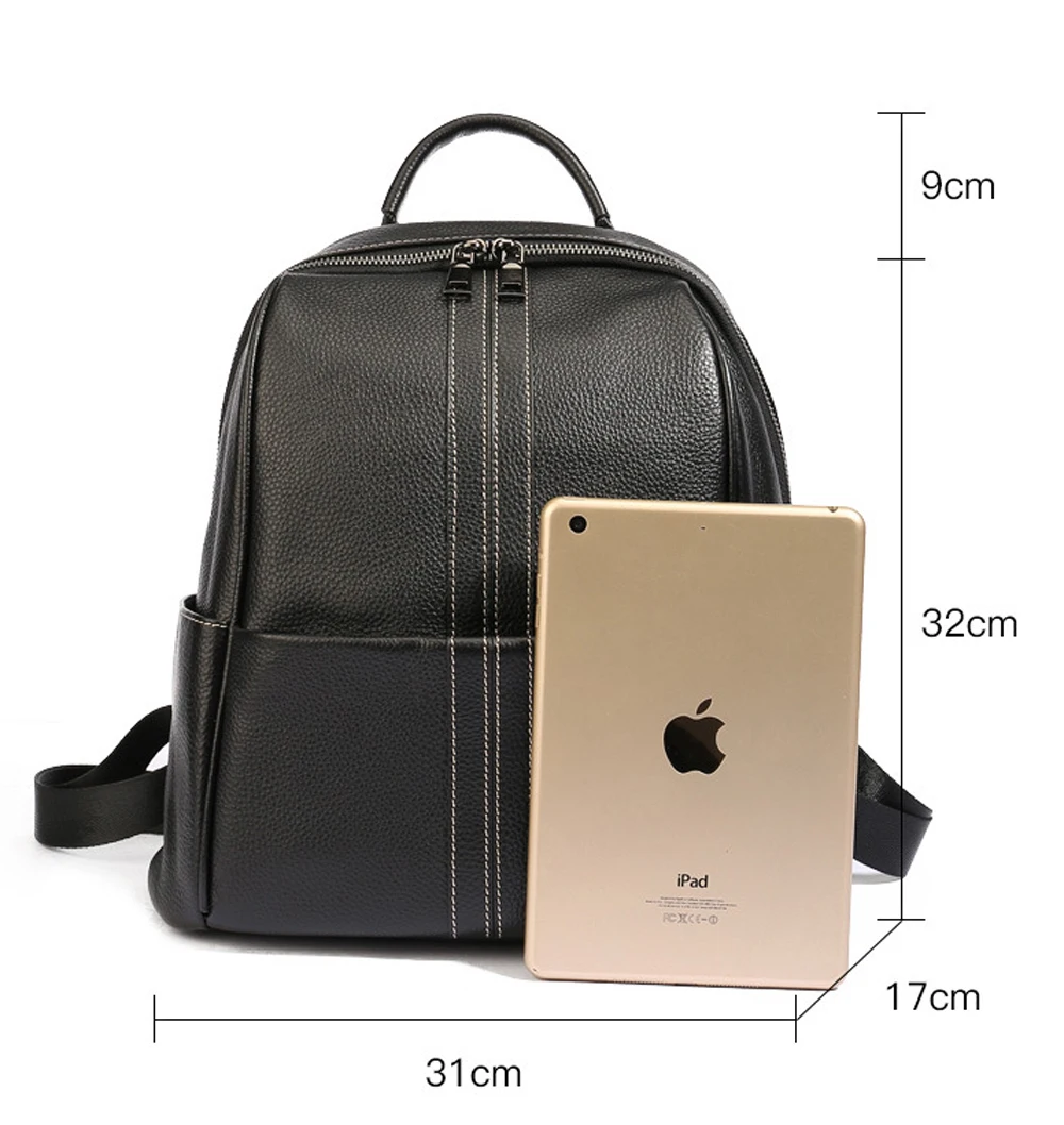 Large Capacity Han Edition Shoulders Baotou Layer Cowhide Personality  Large Capacity Backpack Travel Retro Travel Bags