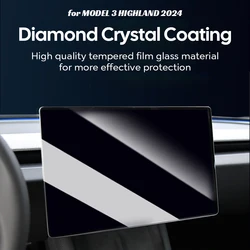 Tempered Glass Fctor for New Teslailm Prote Model 3 Y Highland 2024 Rear Row Center Control Touch Screen Protective Film