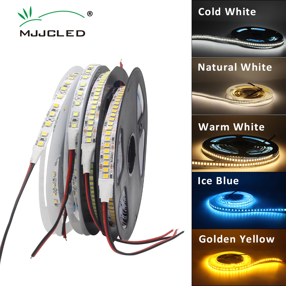 5M SMD2835 LED Strip Light 12V 24V 120leds/m 240leds/m Flexible Ribbon White Ice Blue Golden Yellow Green Tape Lamp Home Decor