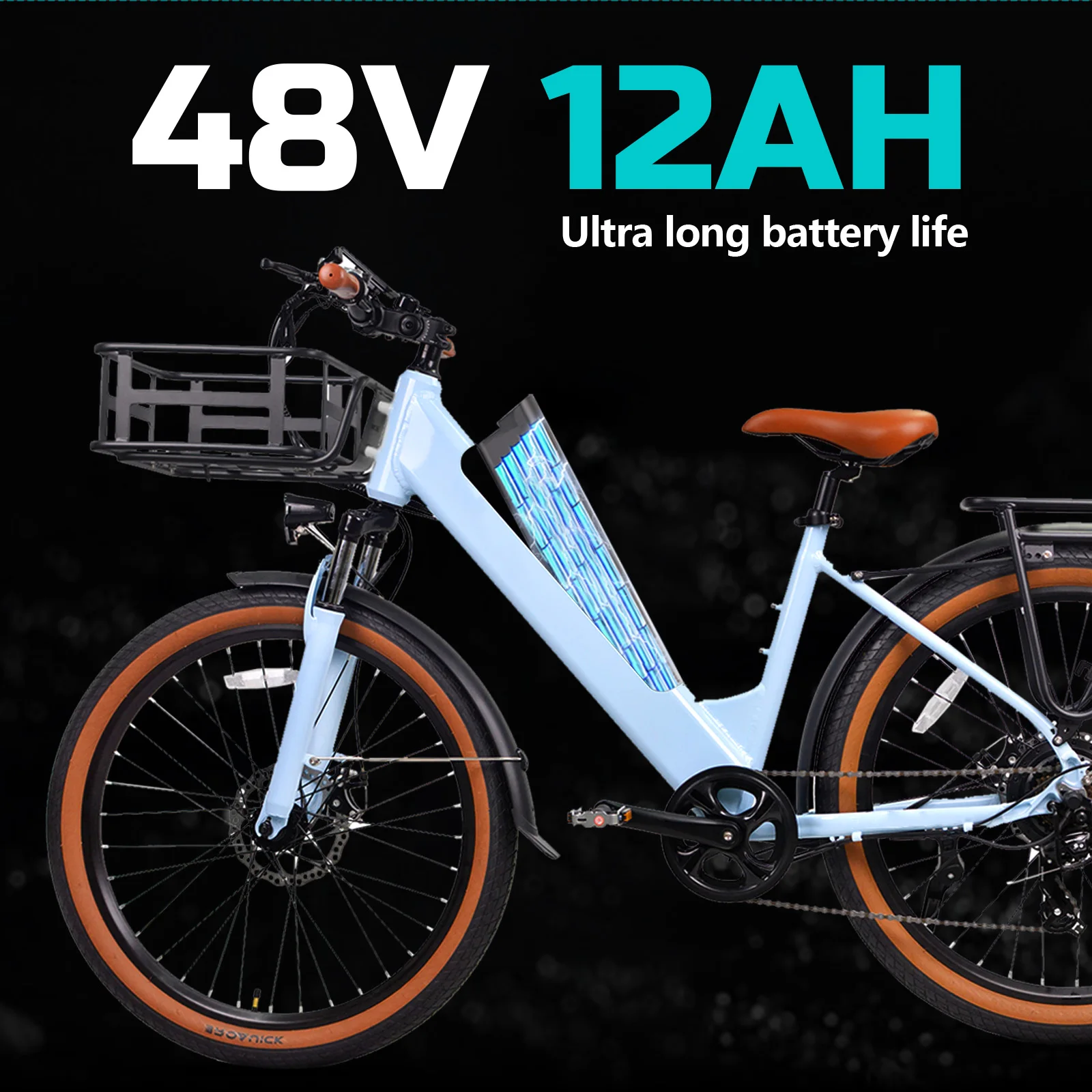 500W electric bicycle front and rear disc brakes adult electric bicycle 48v12ah 40km/h off-road outdoor bicycle