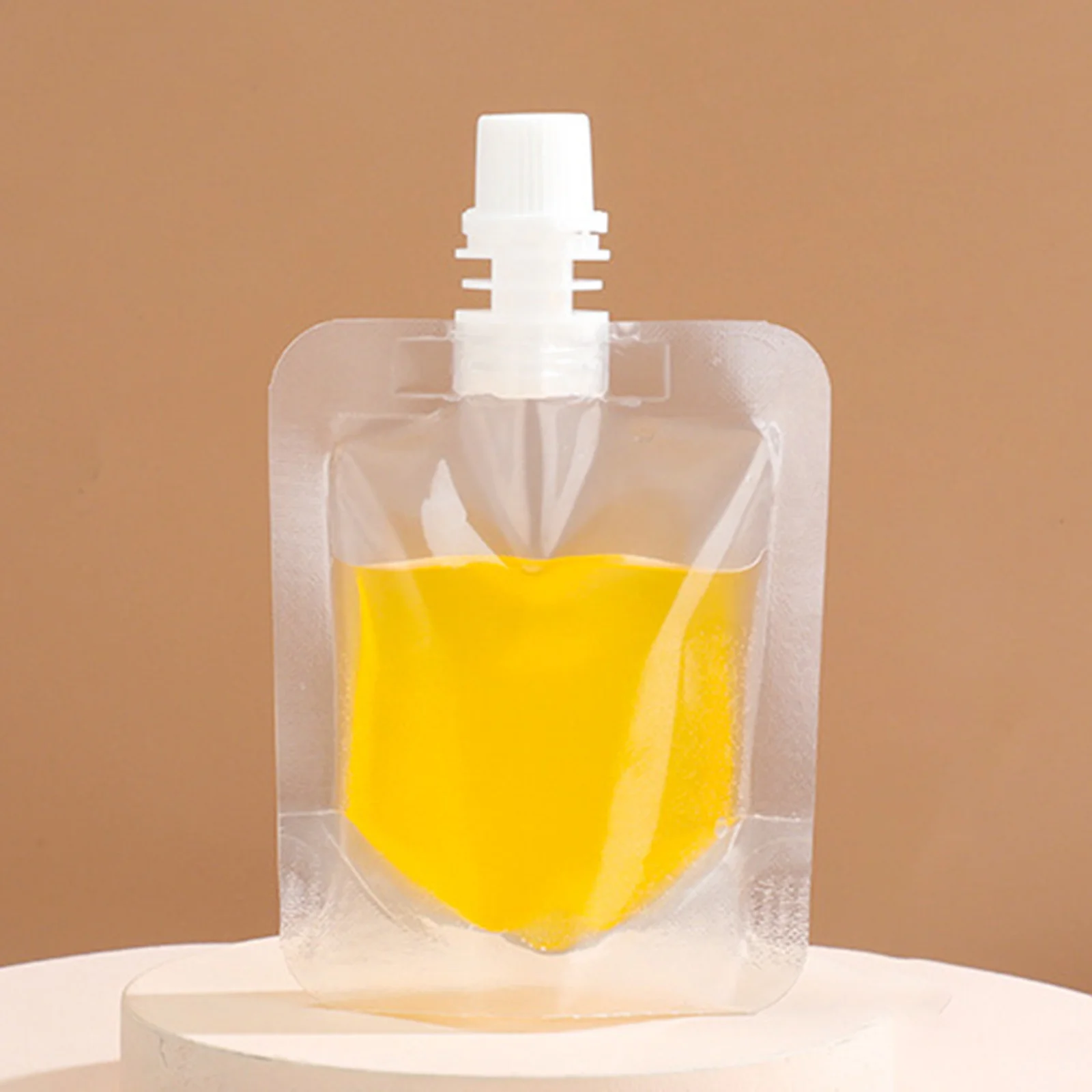Spout Pouches Clear Transparent Liquid Packaging for Juice Beverage Yogurt Refillable Heat Resistant Stand Up Bags Durable