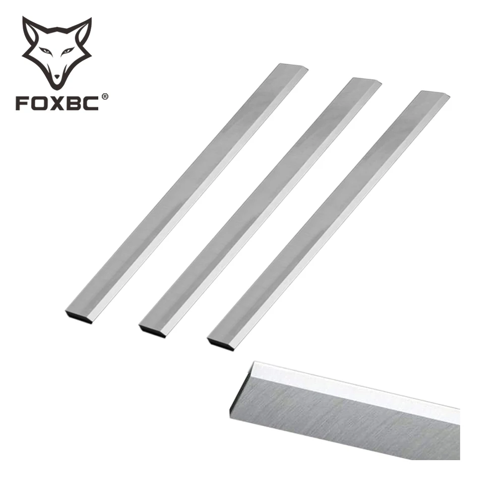 Строгальное лезвие FOXBC 310 мм x 30 мм x 3 мм W18 из быстрорежущей стали для деревообработки набор из 3