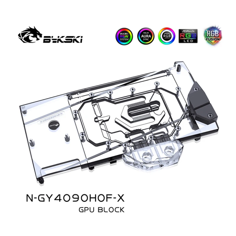 Bykski Water Block for GALAX GeForce RTX 4090 HOF OCLAB Plus GPU Card /Copper Cooling Radiator RGB SYNC/ N-GY4090HOF-X