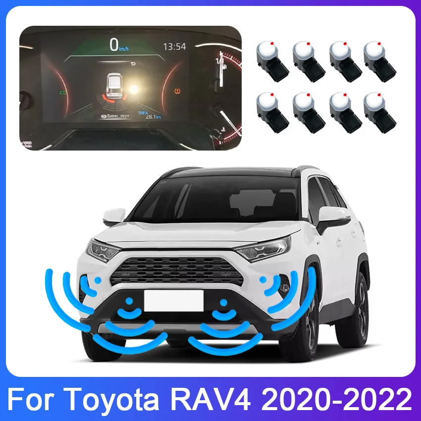 Original Sensors Car Parking Sensor Assistance Backup Radar Buzzer System Rear Front Bumper For Toyota RAV4 2020 2021 2022 2023