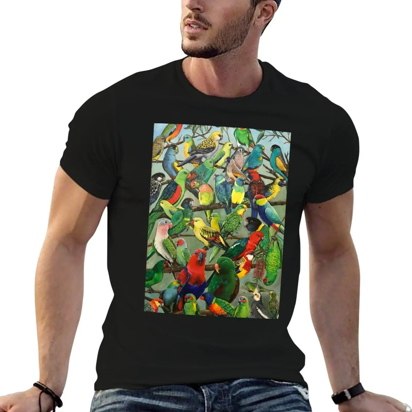 Australian Parakeets T-Shirt Christmas Theme Tee Top
