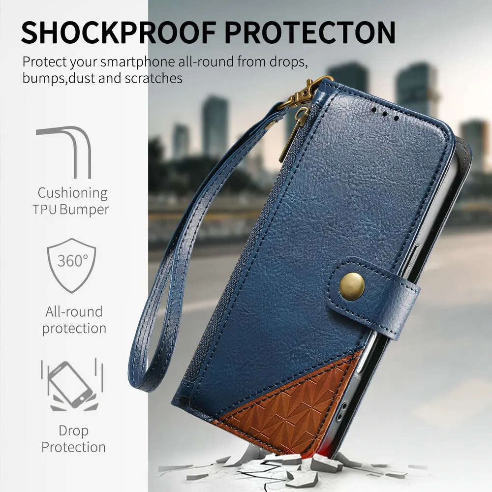 رينو 15 14 13 12 F 11 Pro 5G حافظة فاخرة بسحاب جلدية فوندا ل ممن لهم رينو 14 FS 13A 12FS 11F 11A 12F 13FS 14FS 14F غلاف الكتاب