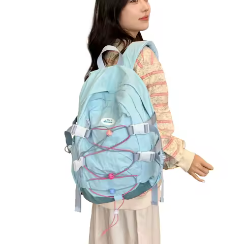 Kawaii Cartoon Capybara Backpack Funny Large Capacity Capybara School Bag Handbag Nylon Student Laptop Bag