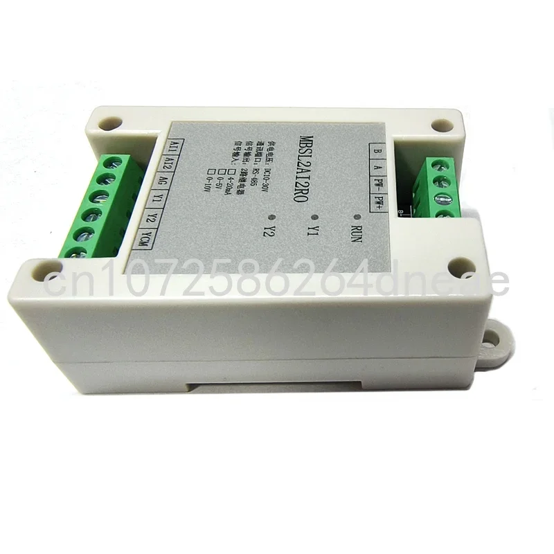 2AI2RO 2-channel Analog Input 0-20mA/4-20mA 2-channel Switch Output RS485 Modbus RTU Lightning Protection Anti-interference