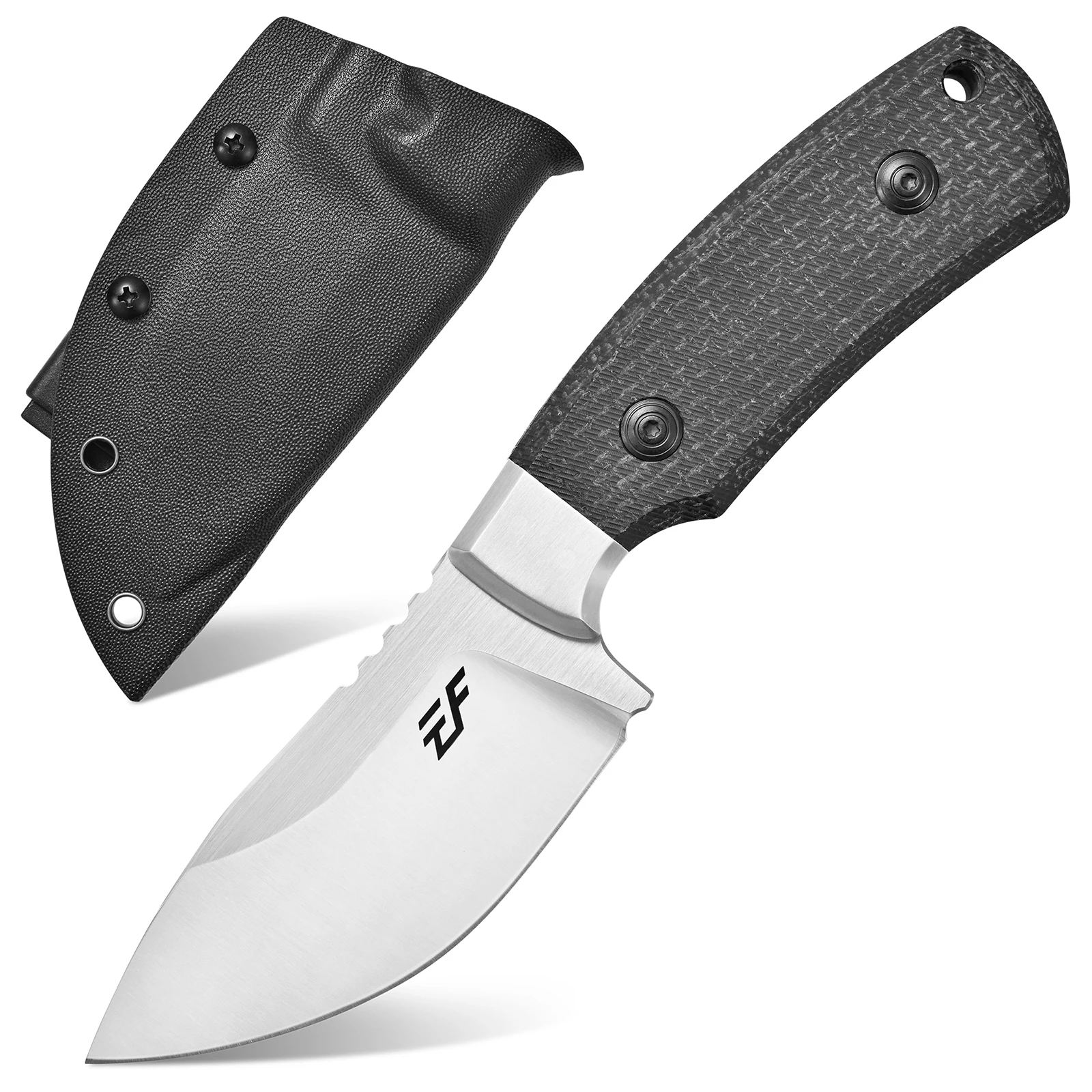 

Eafengrow EF160 Fixed Blade Knife AEB-L Steel Blade Micarta &Steel Head Handle Full Tang Compact EDC Fix Knifes for Camping