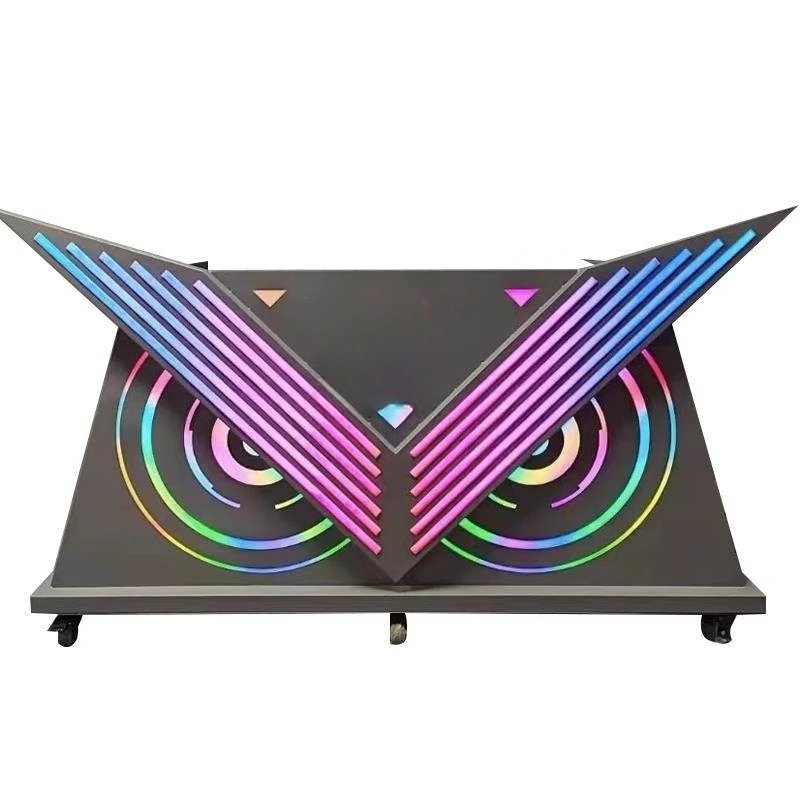 Bar luminous DJ table, flash LED stereo, disc player, cool nightclub private room tuning, voice-activated mixing table