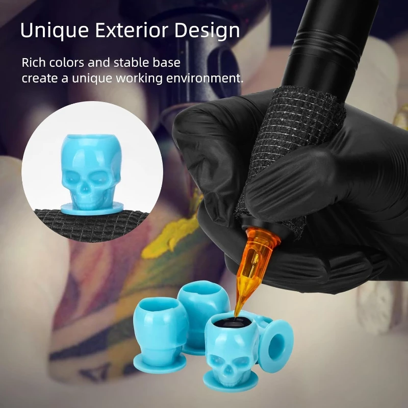 

200Pcs Disposable Tattoo Ink Cups 4Pcs Tattoo Bandage Wrap Pigment Holder Accessory Kit for Body Art Permanent Makeup Wholesale