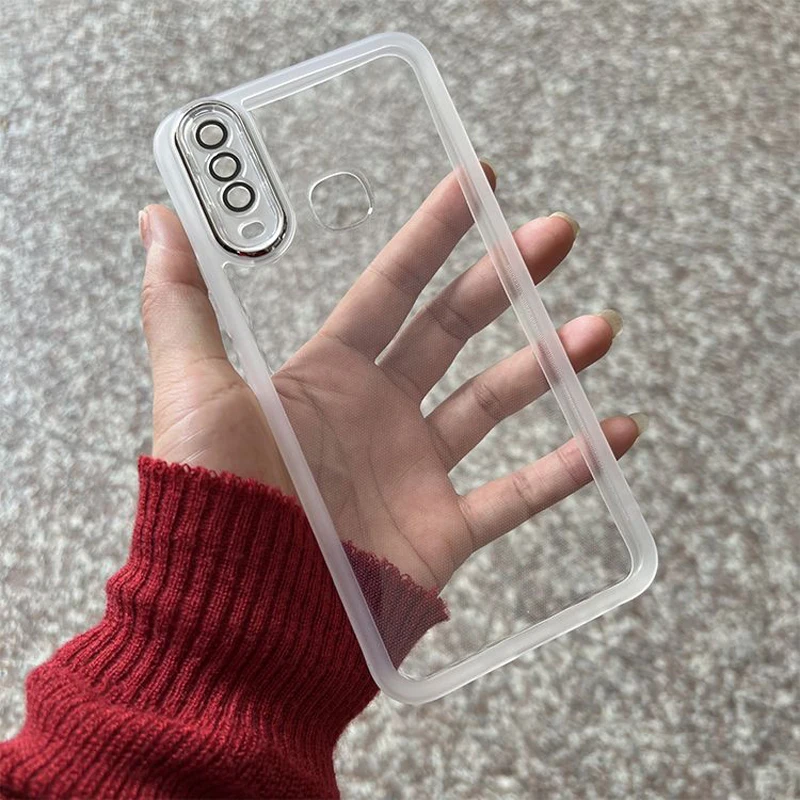 Para Vivo Y17 funda Vivo Y15 funda de teléfono vivo Y12 funda vivo Y11 2019 funda Vivo Y12i cubierta trasera de silicona chapada a prueba de golpes