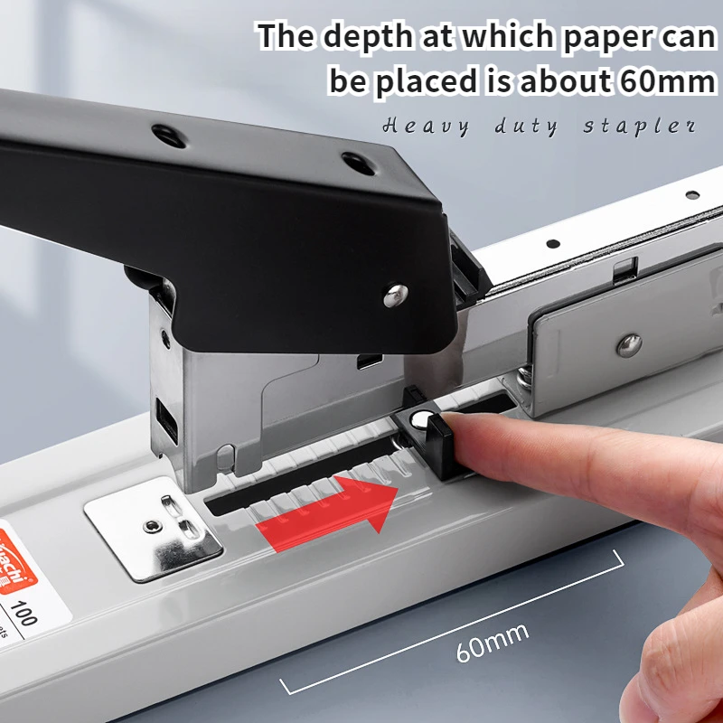 Paper Stapler Heavy Stapler Bookbinding Adapt To Needle Types 23/8,23/10,23/13 Hand Operated Stapler 100 Sheet With 1000 Nails