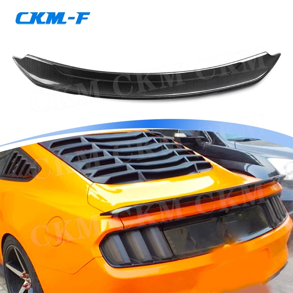 

Carbon Fiber Rear Trunk Spoiler Duck Wings for Ford Mustang GT V8 V6 GT350R Coupe 2015 2016 2017 2018 2019 2020 FRP unpainted