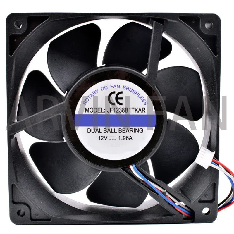 Brand New Original JF1238B1TKAR 12cm 12038  DC12V 1.96A 4-wire Temperature Control Large Airflow Powerful Cooling Fan