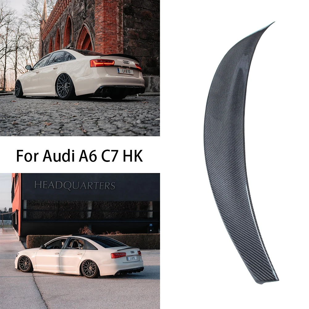 

For AUDI A6 C7 Sedan HK Style Carbon Fiber Rear Spoiler Trunk Wing 2012-2015