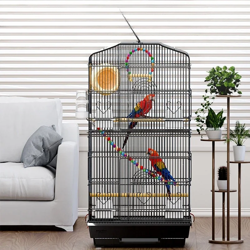#Luxury Bird Cages Hammock Stainless Steel Cockatiel Pigeon Bird Cages Canaries Indoor Feeder Jaula Para Canarios Bird Supplies