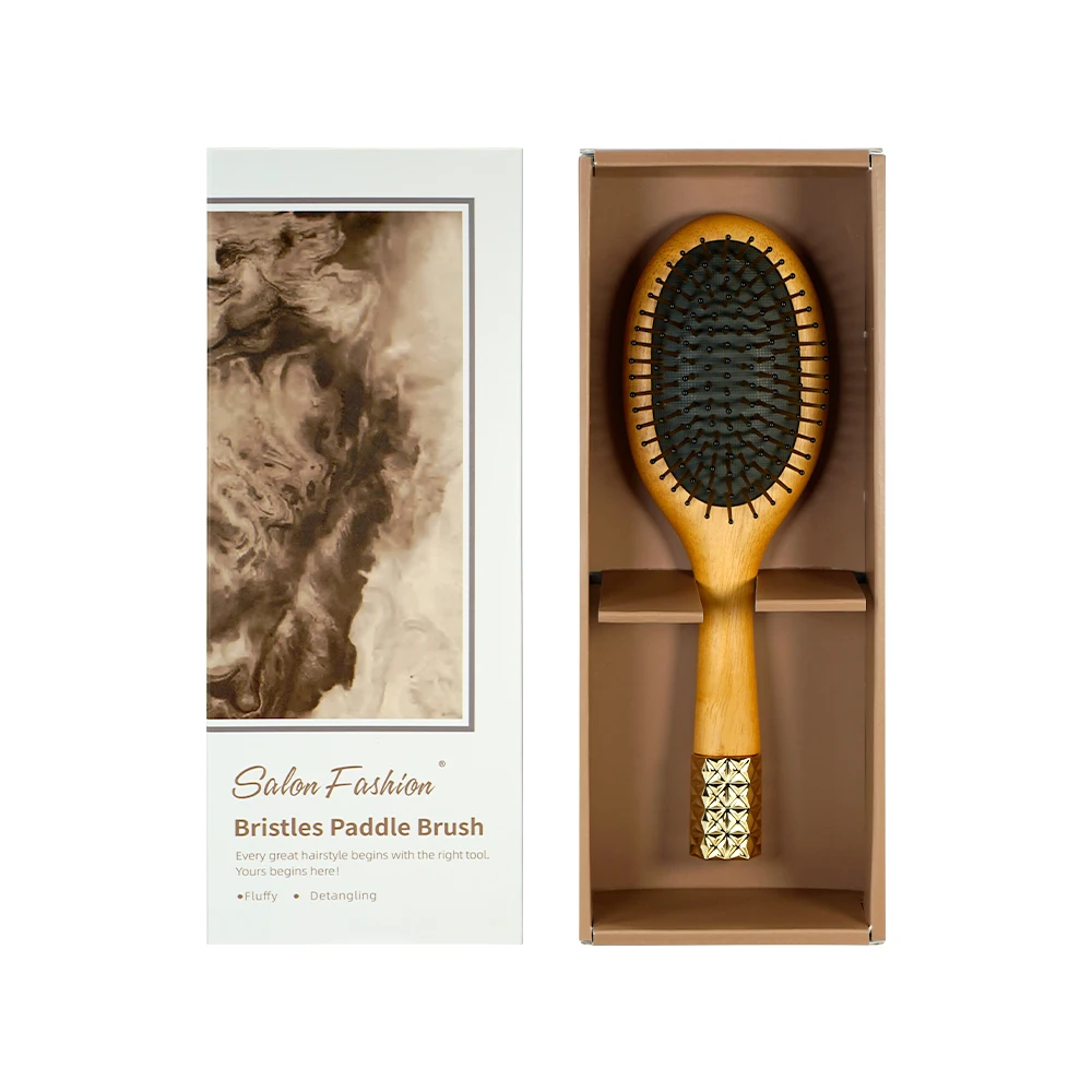 

Подарочная коробка премиум-класса, деревянная щетка для волос на воздушной подушке, антистатическая расческа для распутывания волос, массажная щетка для кожи головы, роскошная для подарка