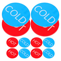 10 Pairs Acrylic Hot Cold Water Stickers For Faucet Sink Bathroom Kitchen Safety Signs Rustic Design Reusable Durable Indicator