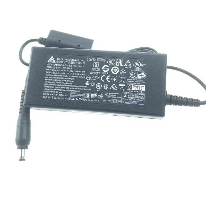 

Used DELTA ADP-40DD B 12V 3.33A 40W 5.5*2.1mm AC Adapter Charger Power Supply