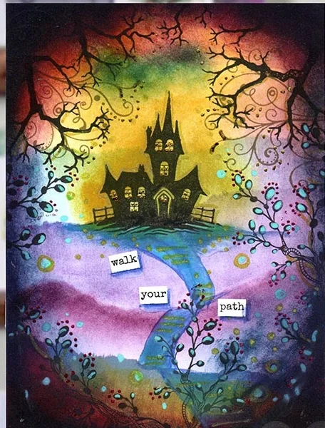 2024 Halloween Castles and trees stamps DIY scrapbooking craft supplies stamp photo album card making