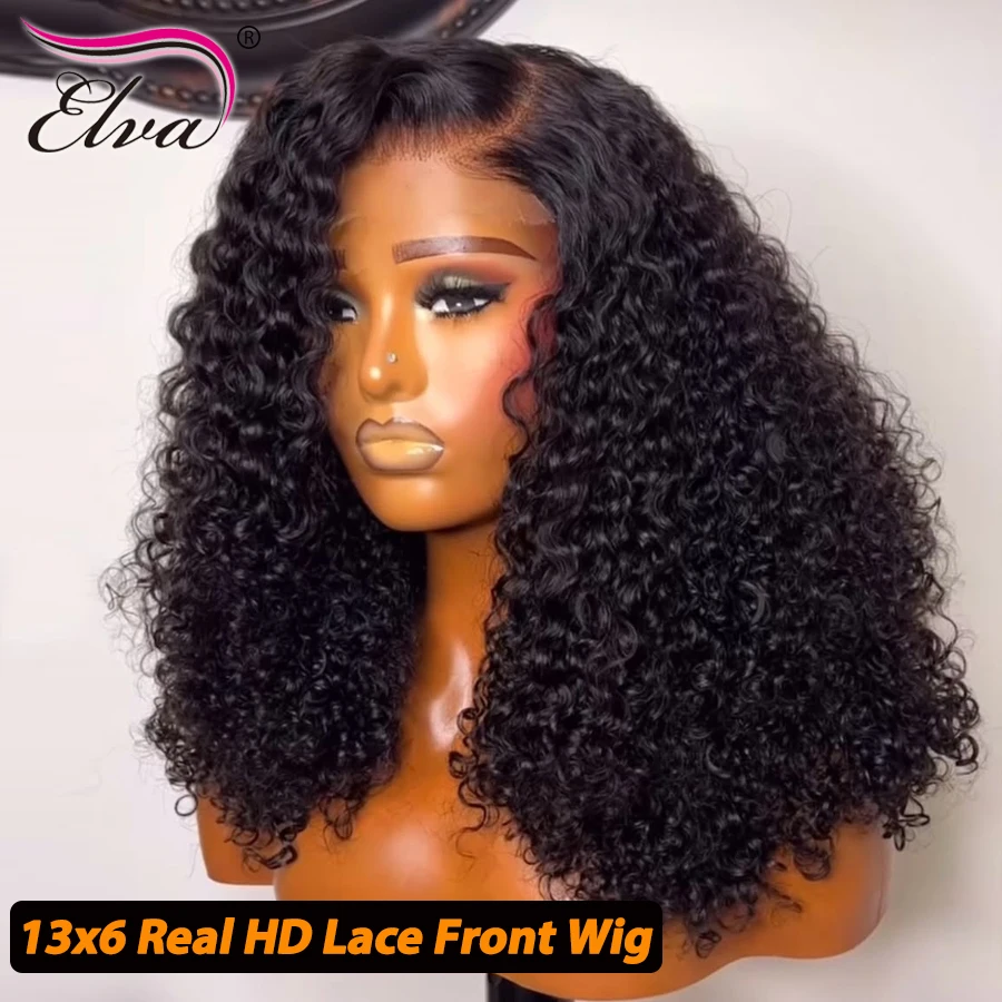 Parrucca birmana riccia 250% ad alta densità 13X4 13X6 trasparente HD anteriore in pizzo Glueless parrucca capelli umani principessa pronti da indossare per donna