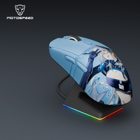 Motospeed X5 Gaming Mouse Magnetic Charging Base PAW3395 Double 8K Wireless Wire Connection Macro Gamer Mouse DPI 26000 Adjustab