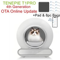 English Version】2024 Automatic Smart Cat Litter Box Self Cleaning App Control Pet Toilet Litter Tray Ionic Deodorizer 65L