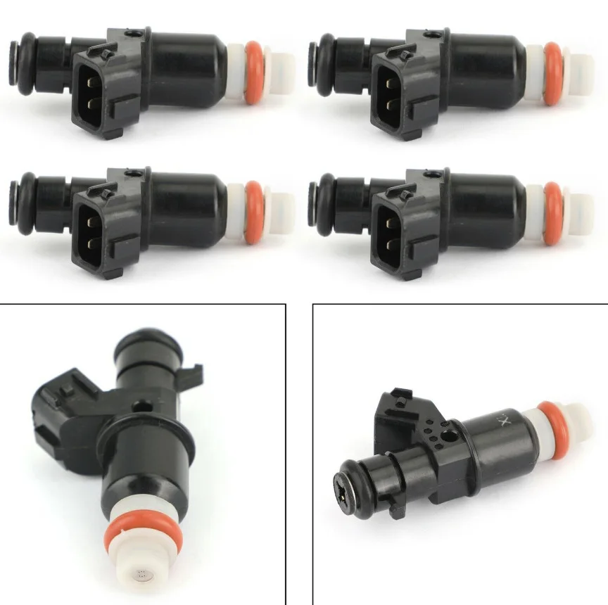4PCS Fuel Injectors 16450-PWA-003, 16450-RGA-003, 16450PWA003, 16450RGA003, suitable for Honda Fit Jazz City GD1 GD3 L12A1 1.3L
