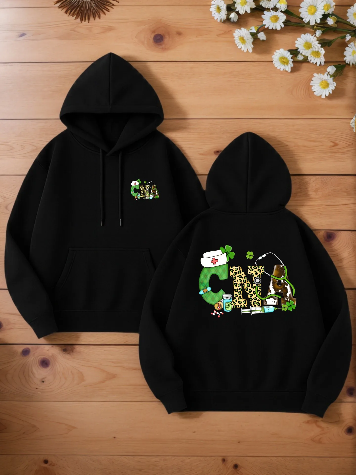 

Мужская толстовка с рисунком, повседневная уличная одежда с мультяшным принтом, на флисовой подкладке, для мужчин, осенние наряды для повседневной носки