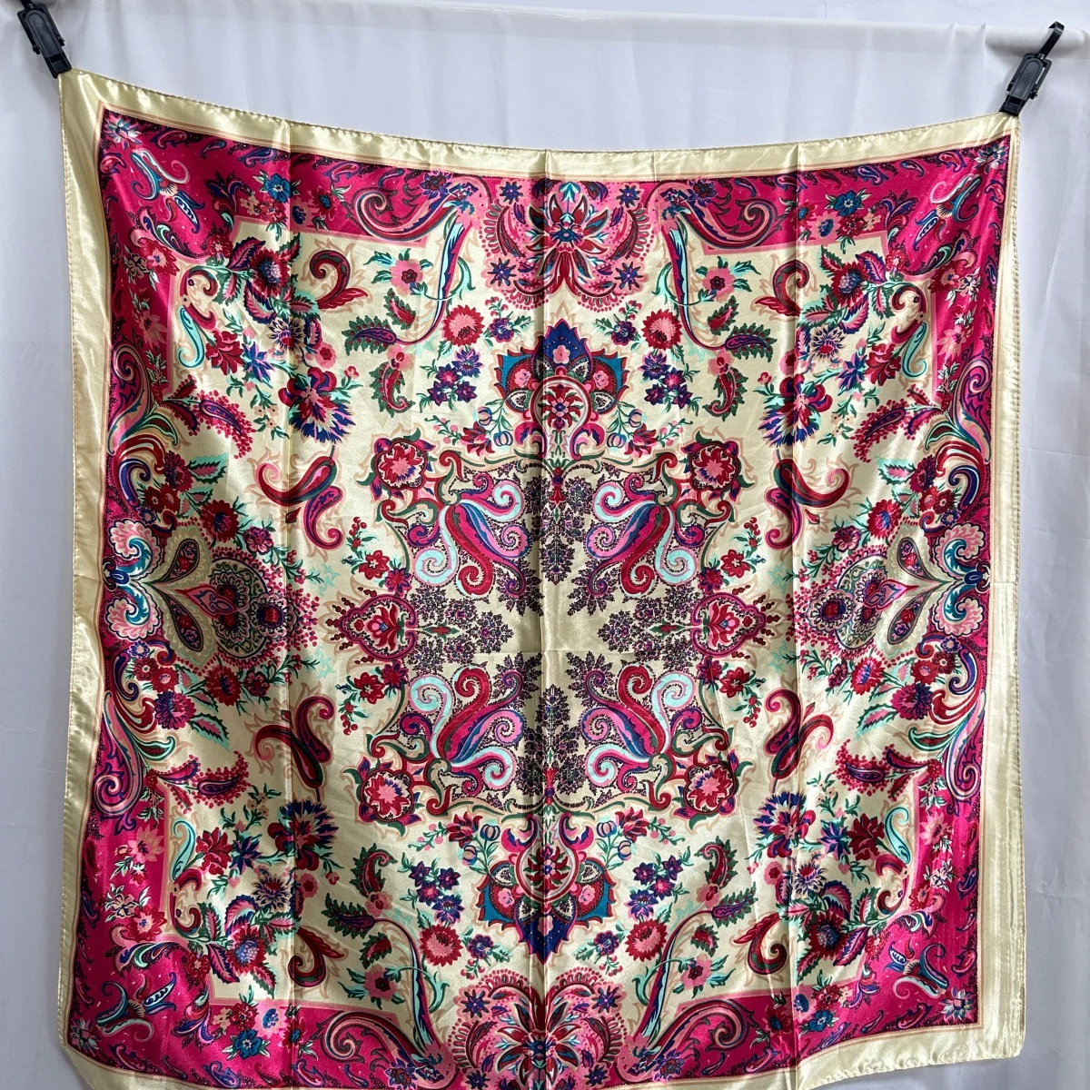 New Silk Shawl Square Scarf for Women Print 90cm Headband Foulard Satin Hijab Hair Bands Neckerchief Female Head Wraps Bandana view 5