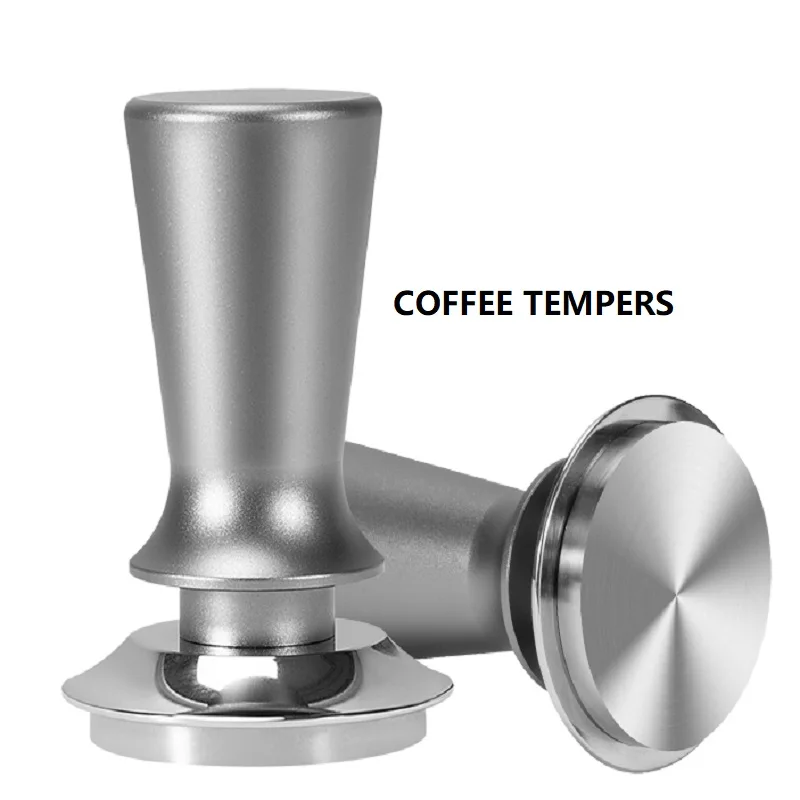 

Stainless Steel Espresso Coffee Tamper Powder Hammer Pressing 30lb Spring Loaded Coffeeware Coffee Accessories D 51mm/53mm/58mm