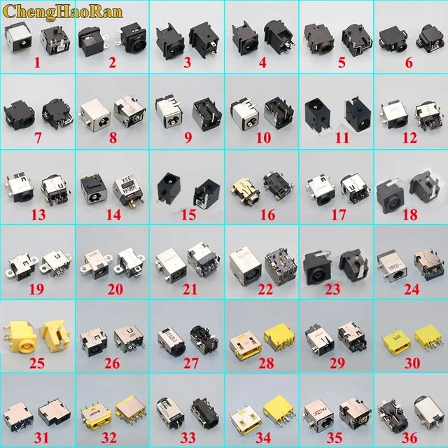 36 modeli x2pcs = 72 sztuk/partia laptopa DC gniazdo zasilania DC dla Asus Samsung Lenovo HP Dell LG SONY Acer Acer złącze