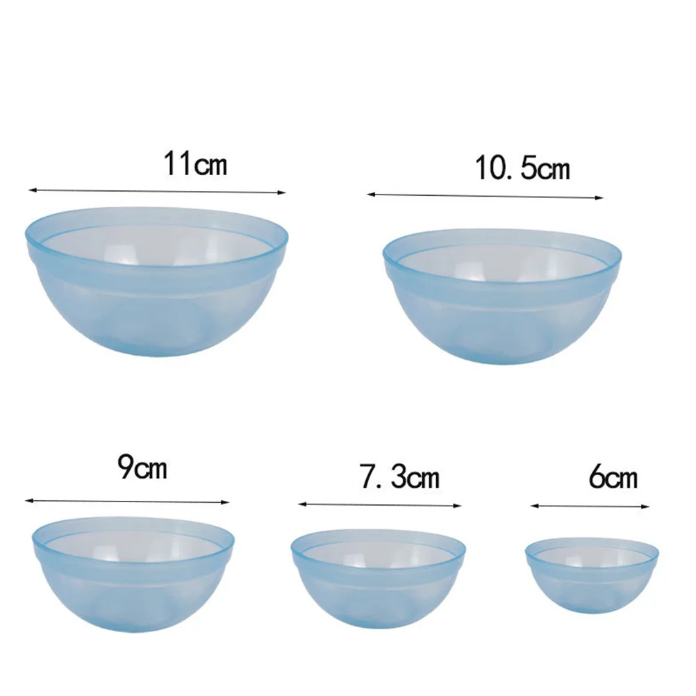 Set da 10 pezzi Ciotole per miscelazione in plastica Ciotola per maschera fai da te per ciotola per maschera Strumenti per la cura della pelle Colore facile Stabile Forte