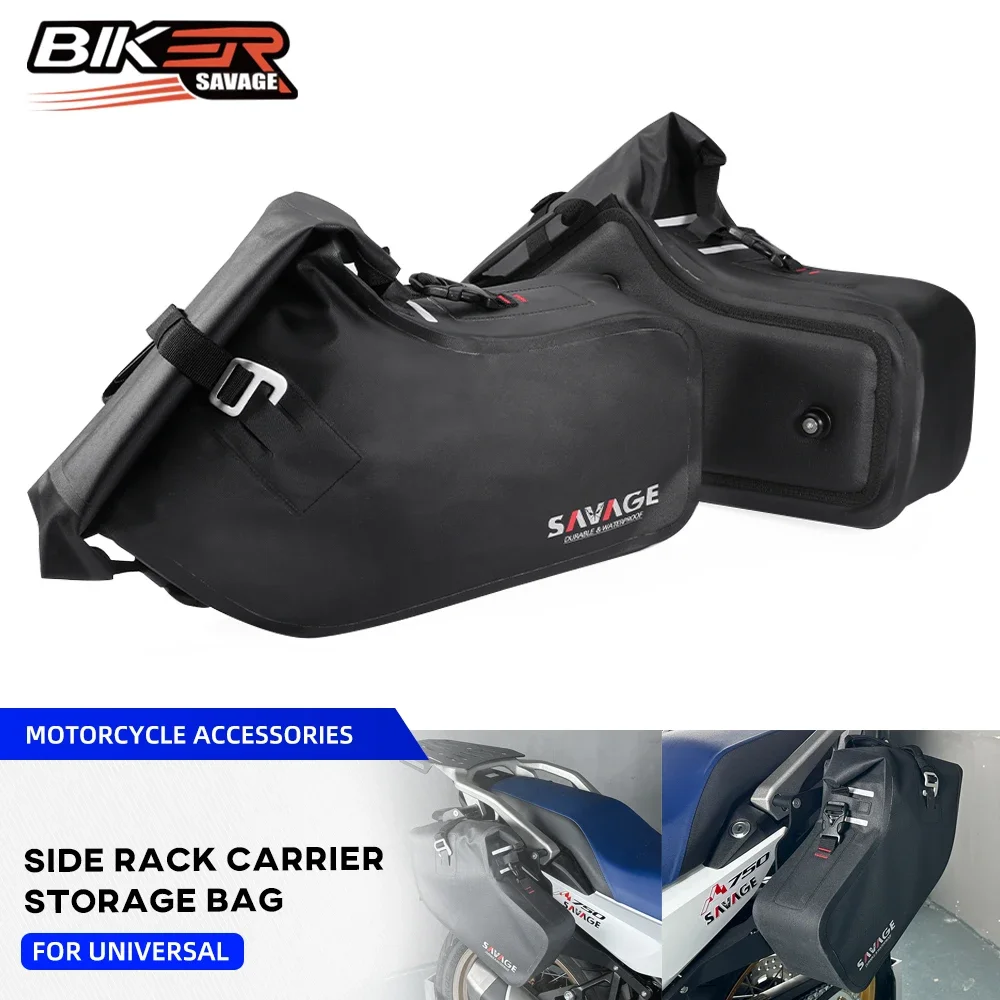 

Side Rack Carrier Storage Bag For HONDA XL YAMHAHA GT Tracer CFMOTO MT SUZUKI DUCATI Motorcycle Panniers Bag Case Luggage Bags