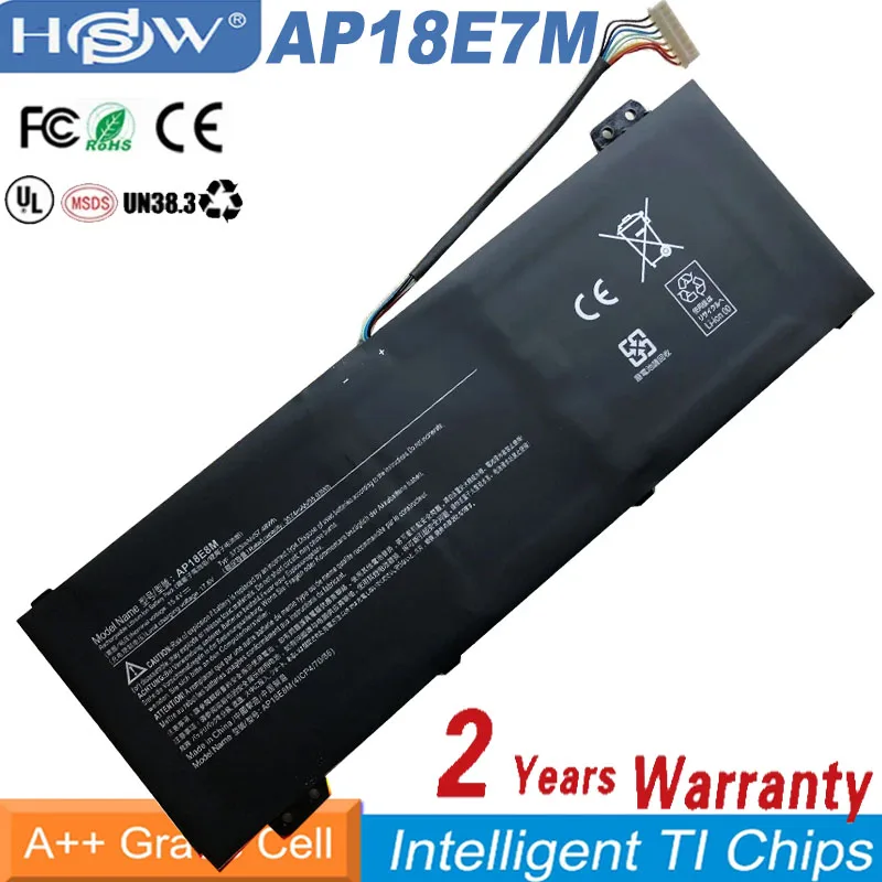 

15.4V 58.75WH AP18E7M 57.48WH AP18E8M Laptop Battery For Acer Nitro 5 AN515-54 AN515-55 AN517-51 7 AN715-51 Aspire 7 A715-74 A71