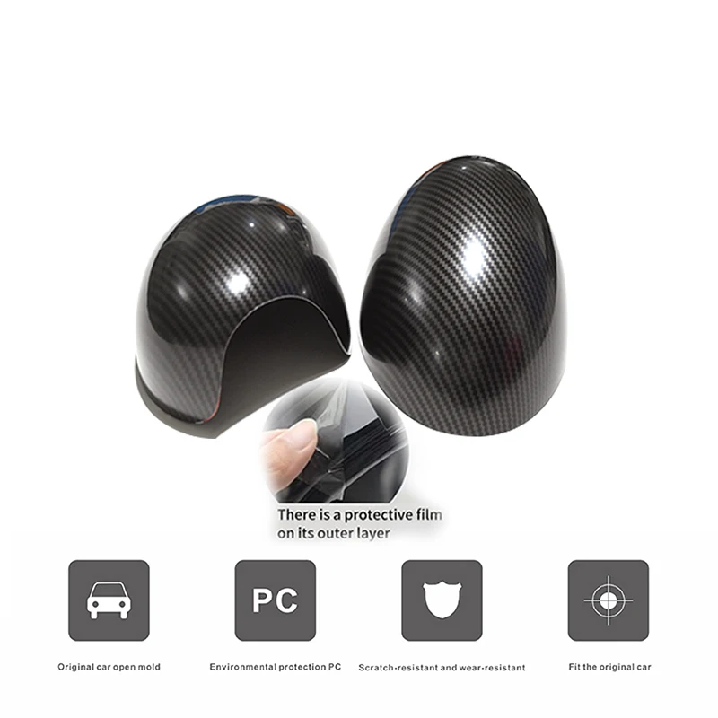 

Чехлы на зеркала заднего вида с узором из углеродного волокна для Mini Cooper Clubman R55 R56 R57 R58 R59 R60 Countryman R61 — автомобильный аксессуар