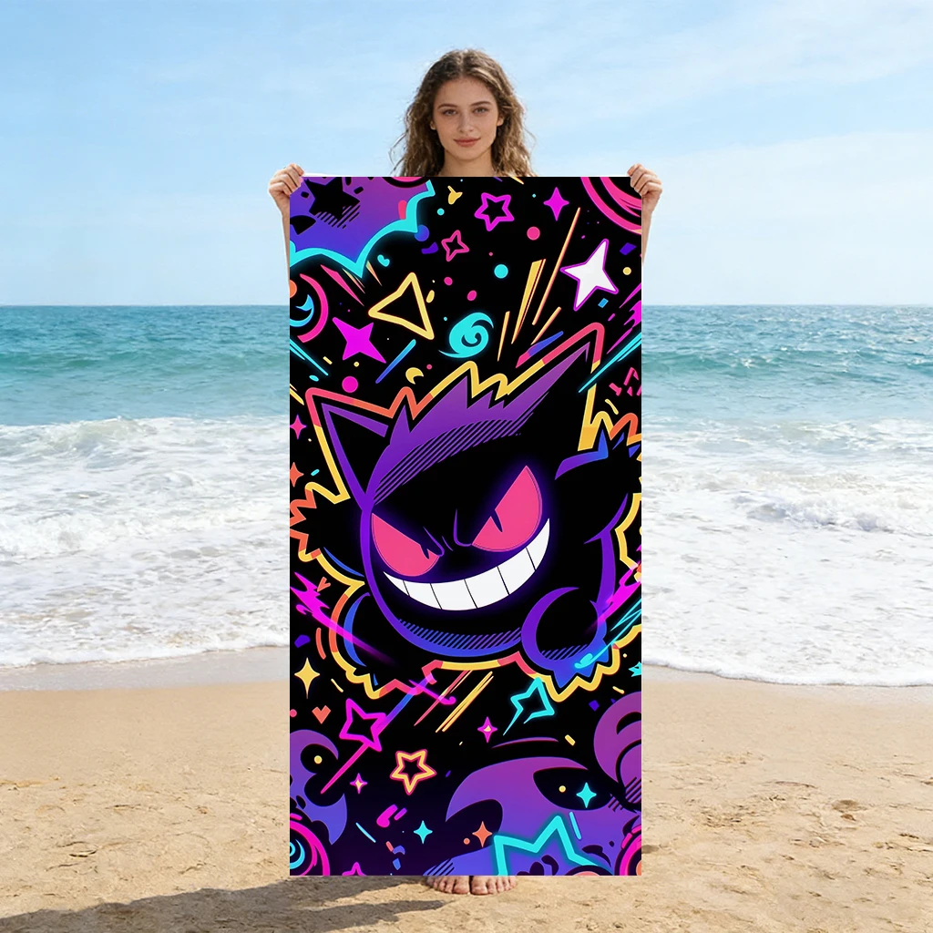 P-Pokémon Gas Beach Towel Quick-drying Small To Large Suitable for Beach Pool Yoga Gym Home Cute Gift for Friend Family