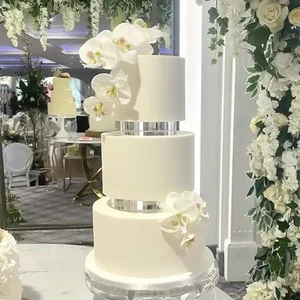 Đế bánh cưới acrylic, đĩa hiển thị tráng miệng trong suốt tròn, bánh trang trí, thích hợp cho bữa tiệc sinh nhật, thu thập đồ dùng 10 Bán hàng chính Acrylic Petisqueira - №10