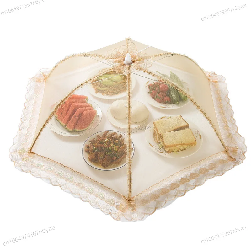 

Foldable Food Mesh Cover Fly Anti Mosquito Pop-Up Food Cover Umbrella Meal Vegetable Fruit Breathable Cover Kitchen Accessories